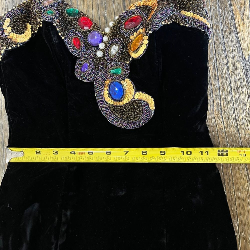 Elegant Black Beaded Prom Dress - Picture 10 of 15